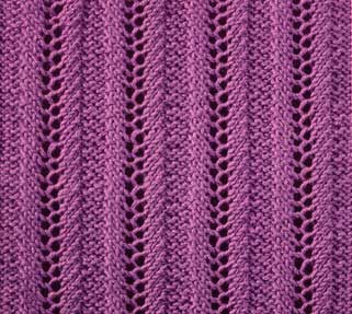 Lace Ribs II - Stitch Sample