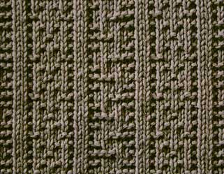 Reverse Garter Stitch Mosaic - Stitch Sample
