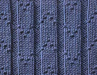 Chevron Ribs - Stitch Sample