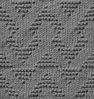 Rows of Chevrons - Stitch Sample