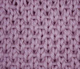 Ribboned Stockinette Stitch - Stitch Sample