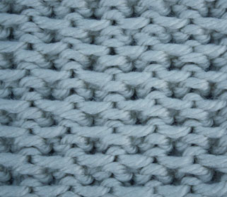 Raised Stockinette - Wrong Side Stitch Sample