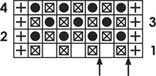 Stockinette Brioche Stitch - Knitting Chart