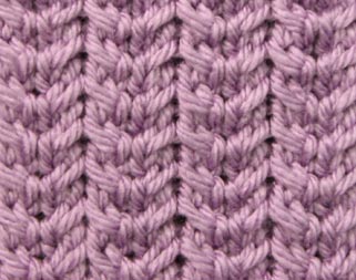 Checkmark Ribs - Stitch Sample