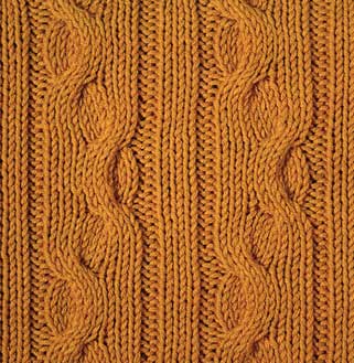 Knit Ribbon Cables - Stitch Sample