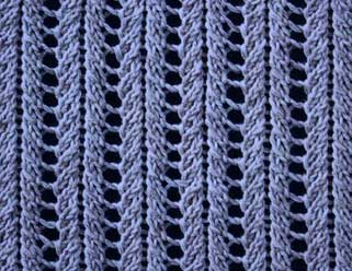 Lace Ribs I - Stitch Sample