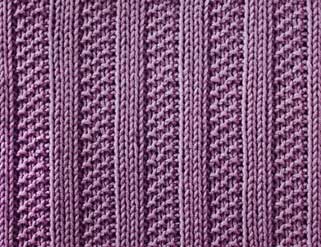 Seed Stitch Ribs - Stitch Sample