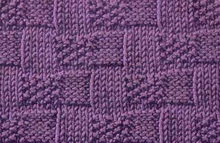 Seed Stitch Basket Weave - Stitch Sample