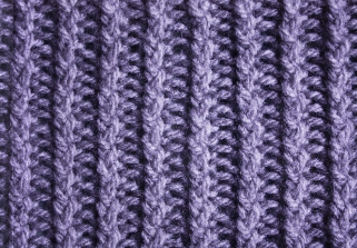 1x1 ZigZag Twisted Stockinette Ribs - Stitch Sample