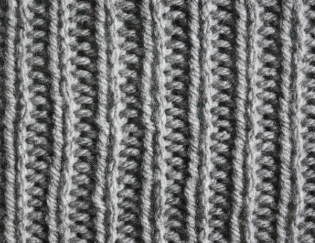 1x1 Rib Stitch - Stitch Sample