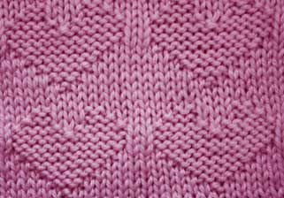 Simple Stockinette Hearts - Stitch Sample