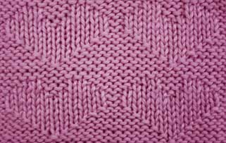 Simple Stockinette Hearts - Stitch Sample