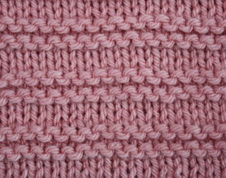 Horizontal Garter Stitch Stripes - Stitch Sample