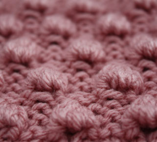 Stockinette Bobbles - Stitch Sample