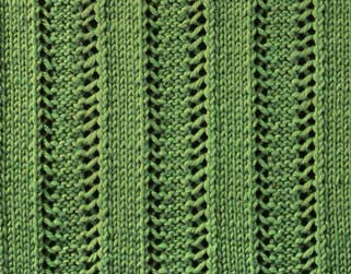 Raised Knit Ribs - Stitch Sample